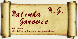 Malinka Garović vizit kartica